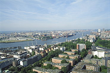 Germany, Hamburg, view from St Michaelis Church