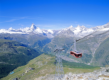 View from Rothorn to Matterhorn, Valais, Switzerland, Europe