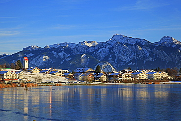 Lake Hopfensee, Hopfen am See, Allgau, Bavaria, Germany, Europe