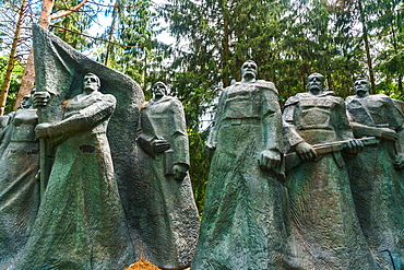 Monument to Soviet underground partisans, now banished since 1991 to a park near Vilnius, Grutas Park, Lithuania, Europe