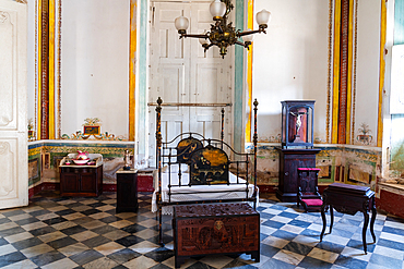 Main bedroom of C19th sugar and railway baron's mansion, Palacio Cantero, Trinidad, Cuba