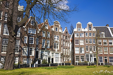 Begijnhof, a beautiful square of 17th and 18th century houses, Amsterdam, Netherlands, Europe