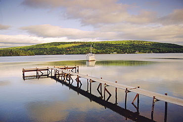 Jetty and boat, Nova Scotia, Canada