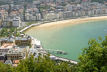 Overview of San Sebastian, Basque country, Costa Vasca, Euskadi, Spain, Europe