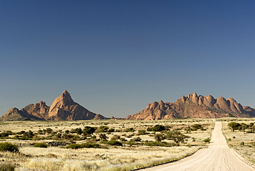 Road to Spitskoppe mountains, Damaraland, Namibia, Africa