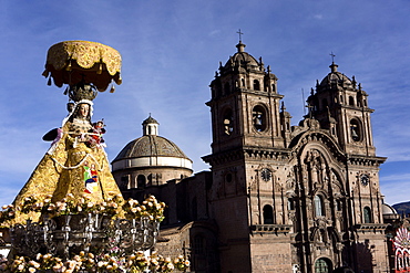 The festivities of Corpus Christi, the most important religious festival in Peru, held in Cuzco, Peru, South America 