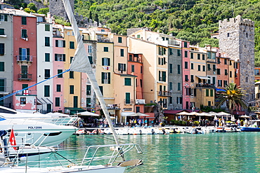 Harbour view, Porto Venere, Cinque Terre, UNESCO World Heritage Site, Liguria, Italy, Europe