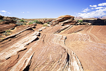 Sandstone rock formations, Colorado plateau, Page, Arizona, United States of America, North America