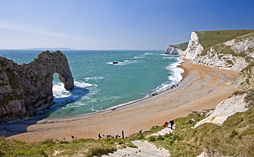 Durdle Door beach and cliffs, Dorset, England, United Kingdom, Europe