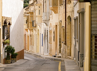 Narrow street, Naxxar, Malta, Europe