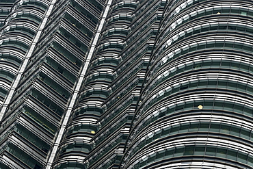 Petronas twin towers, close-up, Kuala Lumpur, Malaysia, Southeast Asia, Asia