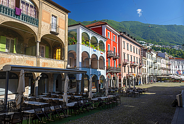 The Piazza Grande, Locarno, Ticino, Switzerland, Europe