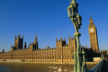 The Houses of Parliament from Westminster Bridge, London, England, UK 