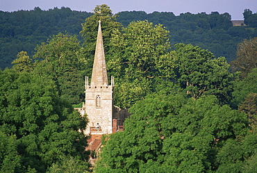 Lacock church spire, Wiltshire, England, United Kingdom, Europe