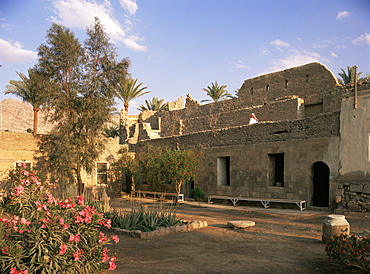 Courtyard of the Mamluke fort, Aqaba, Jordan, Middle East