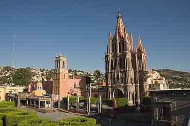 La Parroquia, church notable for its fantastic Neo-Gothic exterior, San Miguel de Allende (San Miguel), Guanajuato State, Mexico, North America