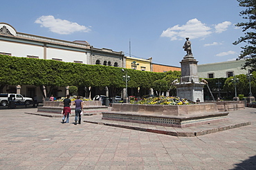 Plaza de la Independencia (Plaza de Armas) in Santiago de Queretaro (Queretaro), a UNESCO World Heritage Site, Queretaro State, Mexico, North America