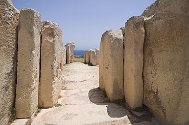 Mnajdra, a Megalithic temple constructed at the end of the third milennium BC, UNESCO World Heritage Site, Malta, Europe