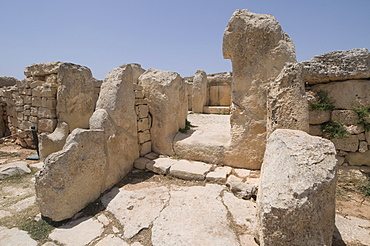 Mnajdra, a Megalithic temple constructed at the end of the third millennium BC, UNESCO World Heritage Site, Malta, Europe