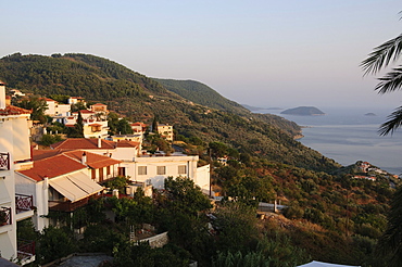 Hill town of Glossa, Skopelos, Sporades Islands, Greek Islands, Greece, Europe