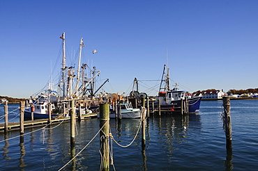 Montauk Harbour, Montauk, Long Island, New York State, United States of America, North America