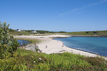 St. Agnes with Gugh in background, Isles of Scilly, Cornwall, United Kingdom, Europe