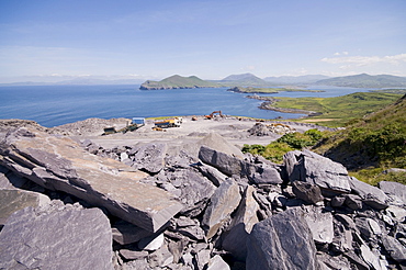 The slate quarry, Valentia Island, Ring of Kerry, County Kerry, Munster, Republic of Ireland, Europe