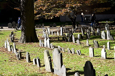 Old Granary Burial Ground, Boston, Massachusetts, New England, United States of America, North America