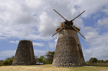 Betty's Hope Sugar mill, Antigua, Leeward Islands, West Indies, Caribbean, Central America