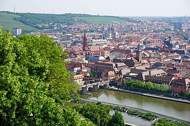 The Princes Garden, Marienberg Fortress, Wurzburg, Bavaria, Germany, Europe