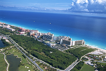 Hotel area, Cancun, Yucatan, Mexico, North America