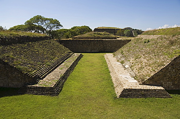 The ball court at the ancient Zapotec city of Monte Alban, near Oaxaca City, Oaxaca, Mexico, North America