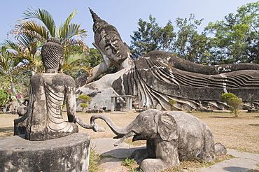 Buddha Park, Xieng Khuan, Vientiane, Laos, Indochina, Southeast Asia, Asia