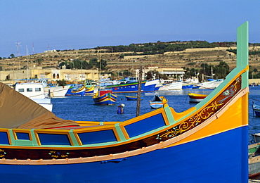 Fishing Boats in Marsaxlokk Harbour, Malta, Europe