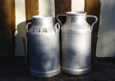 French Metal Milk Jugs