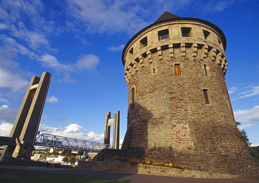 Tanguy Tower and recouvrance Bridge, Brest, Brittany, France