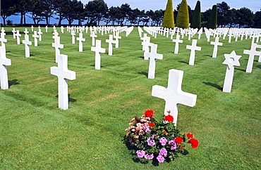 American cemetery (WWII), Omaha Beach, Colleville-sur-Mer, Calvados, Normandy, France