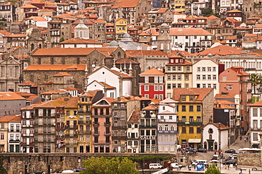 Vila Nova de Gaia seen from Ribeira quays, Oporto, Portugal, Europe