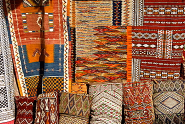 Oriental carpets for sale, Medina, , Marrakech, Morocco, North Africa