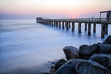 The Pier at sunset, Swakopmund, Namibia, Africa