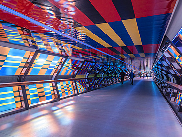 Captivated by Colour by Camille Walala, Adams Plaza Bridge, Canary Wharf, Docklands, London, England, United Kingdom, Europe