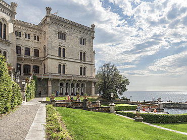 Gardens at Miramare Castle, Trieste, Friuli Venezia Giulia, Italy, Europe