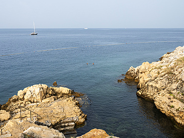 Swimming in the sea, Rovinj, Istria, Croatia