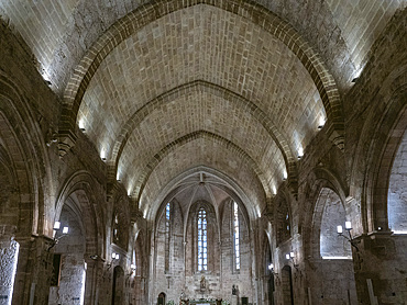 Interior of Valencia's oldest church, San Juan del Hospital, Valencia, Spain, Europe