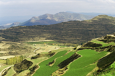 View from the village of Ujue, Navarra, Euskadi, Spain, Europe