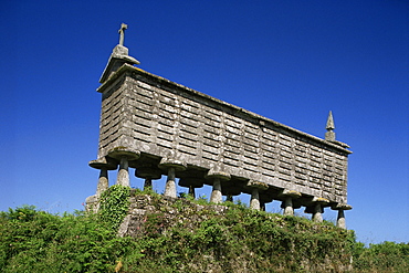 Horreo, grain store, near Lugo, Galicia, Spain, Europe