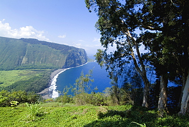 View of Waipio Valley, Island of Hawaii (Big Island), Hawaii, United States of America, Pacific, North America