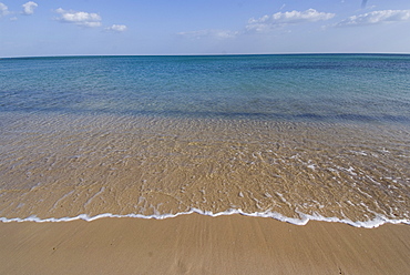 Mediterranean Sea beach to the north of Hammamet, Tunisia, North Africa, Africa