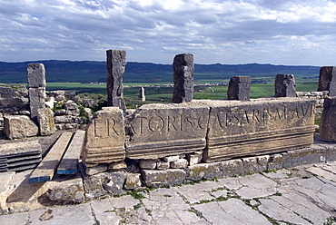 Roman ruin of Dougga, UNESCO World Heritage Site, Tunisia, North Africa, Africa