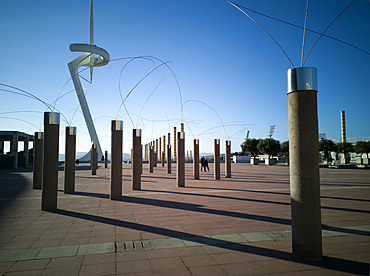 Olympic Stadium remains, Barcelona, Catalonia, Spain, Europe